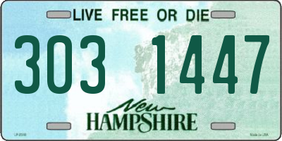 NH license plate 3031447