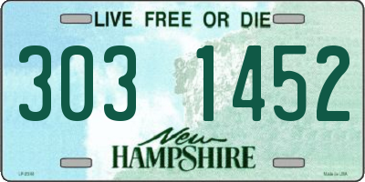 NH license plate 3031452