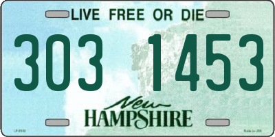 NH license plate 3031453
