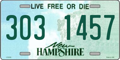 NH license plate 3031457