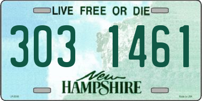 NH license plate 3031461
