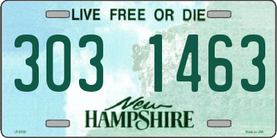 NH license plate 3031463