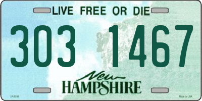 NH license plate 3031467