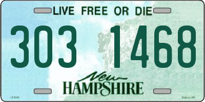 NH license plate 3031468