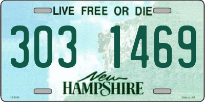 NH license plate 3031469