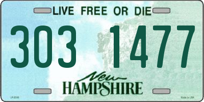 NH license plate 3031477