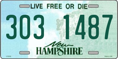 NH license plate 3031487