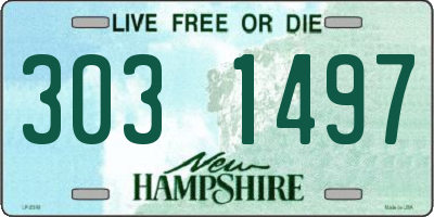 NH license plate 3031497
