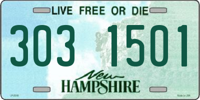 NH license plate 3031501
