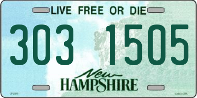 NH license plate 3031505
