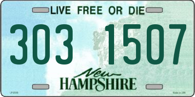 NH license plate 3031507