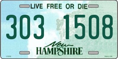 NH license plate 3031508