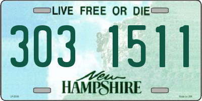 NH license plate 3031511