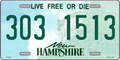 NH license plate 3031513