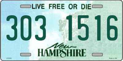NH license plate 3031516
