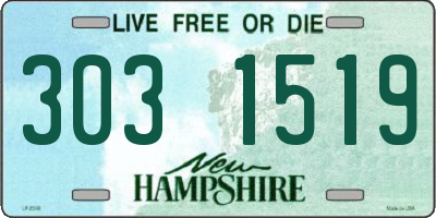 NH license plate 3031519