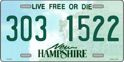 NH license plate 3031522