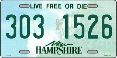 NH license plate 3031526