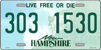 NH license plate 3031530