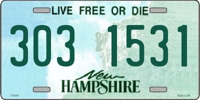 NH license plate 3031531