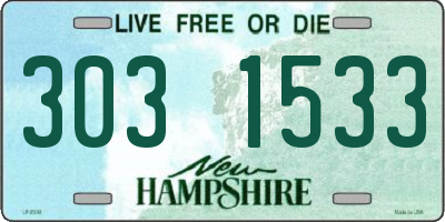 NH license plate 3031533