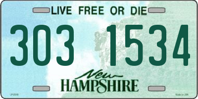 NH license plate 3031534