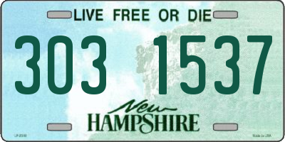 NH license plate 3031537