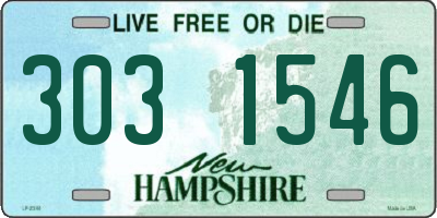 NH license plate 3031546