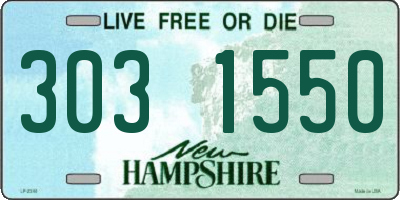 NH license plate 3031550