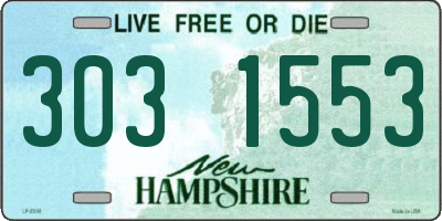 NH license plate 3031553
