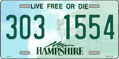 NH license plate 3031554