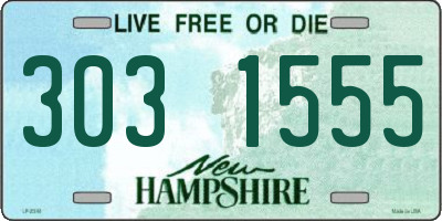 NH license plate 3031555