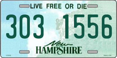 NH license plate 3031556