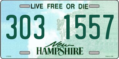 NH license plate 3031557