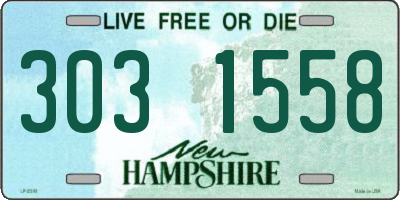 NH license plate 3031558