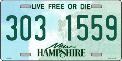 NH license plate 3031559