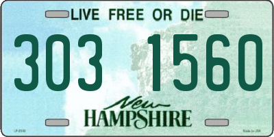 NH license plate 3031560