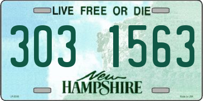 NH license plate 3031563