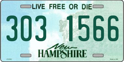 NH license plate 3031566