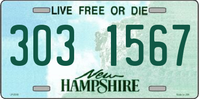 NH license plate 3031567