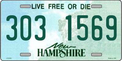 NH license plate 3031569