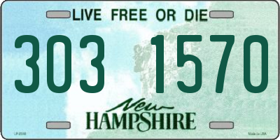 NH license plate 3031570
