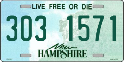 NH license plate 3031571