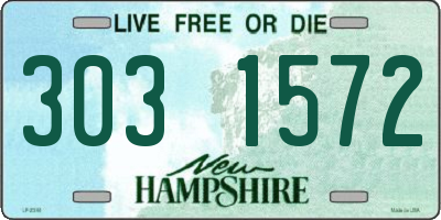 NH license plate 3031572
