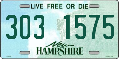 NH license plate 3031575