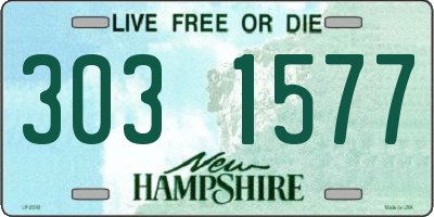 NH license plate 3031577