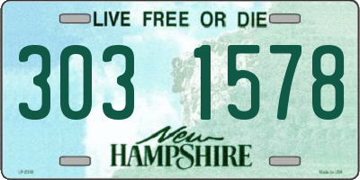 NH license plate 3031578