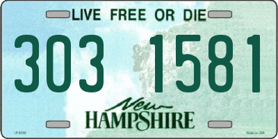 NH license plate 3031581