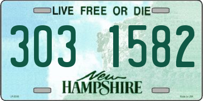 NH license plate 3031582