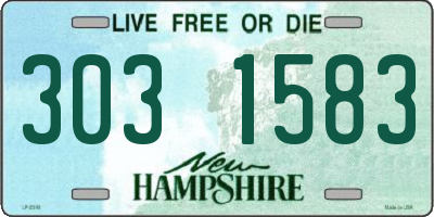 NH license plate 3031583